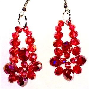 Red Crystal Earrings
